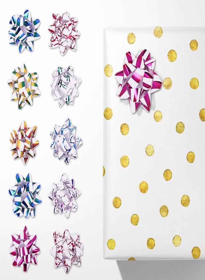 WOPARTY Rainbow Gift Bow Assortment (25Pcs Multicolour) Colorful Wrap Bows for Gift Wrapping,Multicolor Present Bows for Christmas, Birthday, Weddings, Baby Showers,Party - Image 5